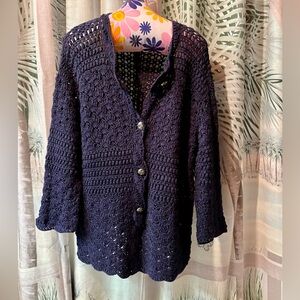 Coldwater Creek Navy Cardigan